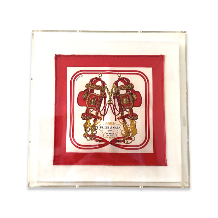 Framed Hermes Silk Scarves