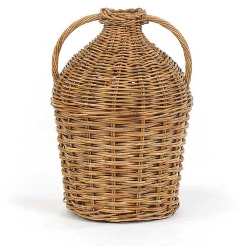 French Country Double Handled Bottle Basket