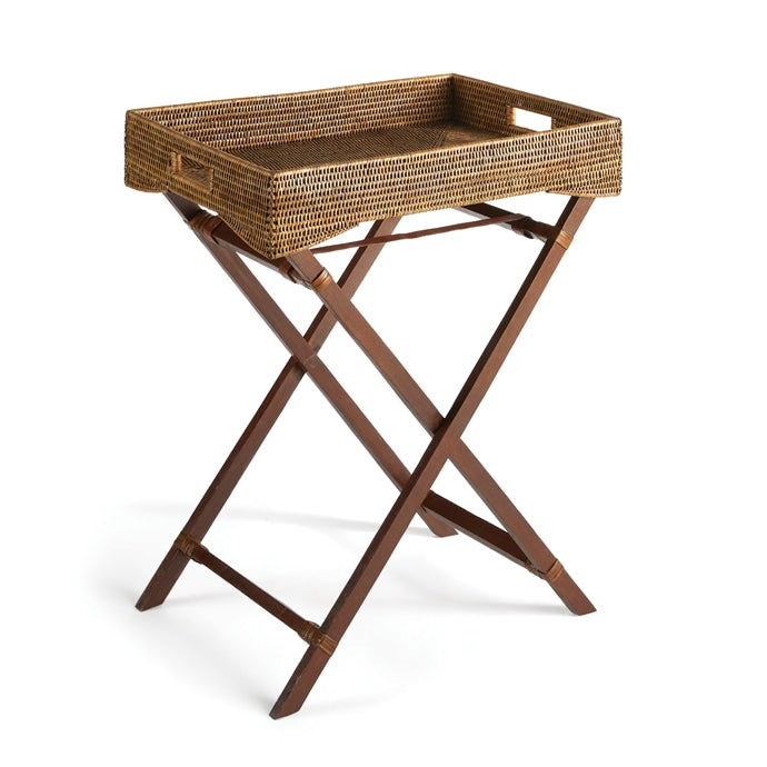 Rattan Butler Tray Table