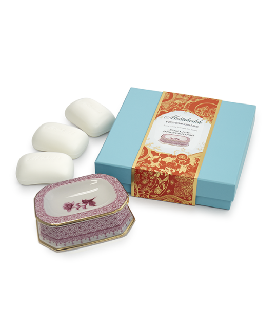 Mottahedeh Pink Lace Soap Gift Set