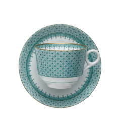Mottahedeh Green Lace Tea Cup/Saucer