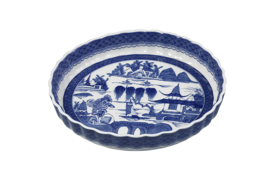 Mottahedeh Blue Canton Quiche Dish