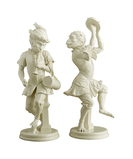 Mottahedeh Dancing Monkeys Pair