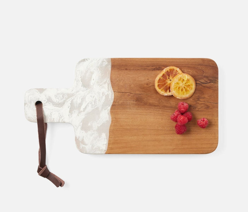 Austin Swirled Resin/Natural Teak Serving Board