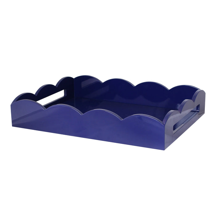 Scalloped Edge Lacquer Trays - Rectangular