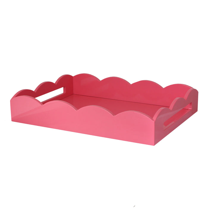 Scalloped Edge Lacquer Trays - Rectangular